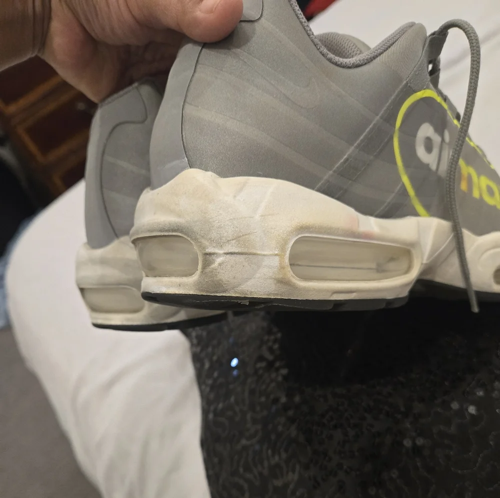 Nike Gray and Yellow Men's Shoes‎